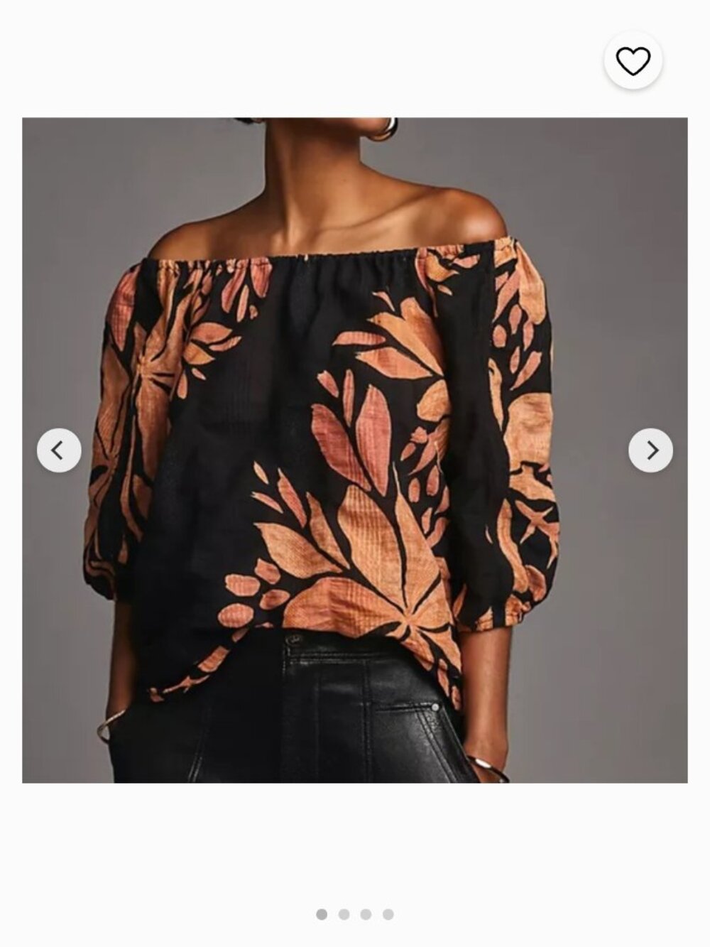 Anthropologie off the shoulder top